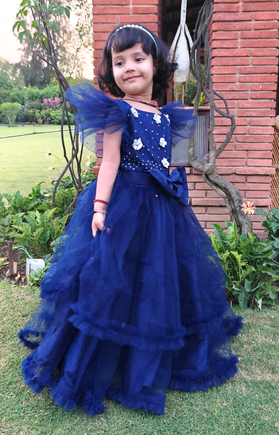 Midnight Ruffle Princess Gown