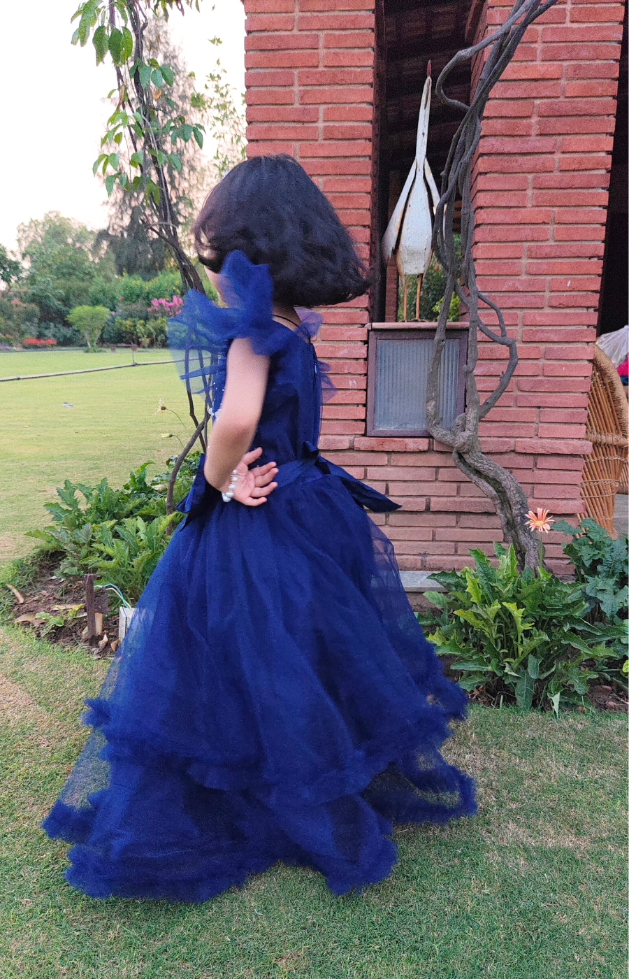 Midnight Ruffle Princess Gown