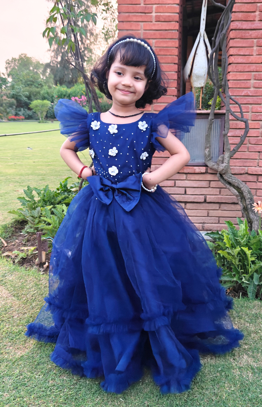 Midnight Ruffle Princess Gown